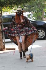 PHOEBE PRICE Out with Her Dog in Los Angeles 10/15/2020