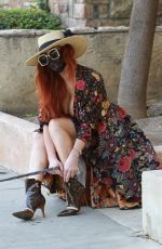 PHOEBE PRICE Out with Her Dog in Los Angeles 10/15/2020