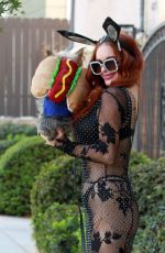 PHOEBE PRICE Out with Her Dog in Los Angeles 10/30/2020