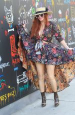 PHOEBE PRICE Wearing Halloween Face Mask Out in Hollywood 10/08/2020