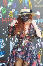PHOEBE PRICE Wearing Halloween Face Mask Out in Hollywood 10/08/2020