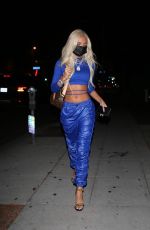 PIA MIA PEREZ Leaves Delilah in West Hollywood 10/20/2020