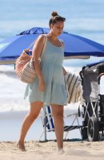 Pregnant APRIL LOVE GEARY Arrives at a Beach in Malibu 10/14/2020
