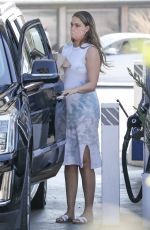 Pregnant APRIL LOVE GEARY at a Gas Station in Malibu 10/14/2020