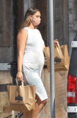 Pregnant APRIL LOVE GEARY at a Gas Station in Malibu 10/14/2020