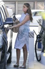 Pregnant APRIL LOVE GEARY at a Gas Station in Malibu 10/14/2020