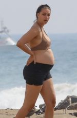 Pregnant APRIL LOVE GEARY in Bikini at a Beach in Malibu 10/05/2020