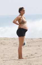 Pregnant APRIL LOVE GEARY in Bikini at a Beach in Malibu 10/05/2020