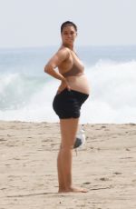 Pregnant APRIL LOVE GEARY in Bikini at a Beach in Malibu 10/05/2020