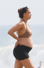 Pregnant APRIL LOVE GEARY in Bikini at a Beach in Malibu 10/05/2020