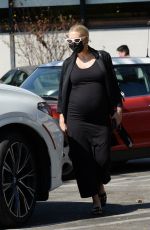 Pregnant ASHLEE SIMPSON at Gelson