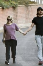 Pregnant EMMA ROBERTS and Garrett Hedlund Out in Los Angeles 10/11/2020