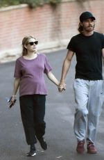 Pregnant EMMA ROBERTS and Garrett Hedlund Out in Los Angeles 10/11/2020