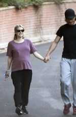 Pregnant EMMA ROBERTS and Garrett Hedlund Out in Los Angeles 10/11/2020