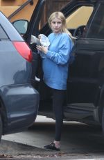 Pregnant EMMA ROBERTS Arrives at Her Home in Los Feliz 10/22/2020