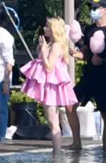 Pregnant EMMA ROBERTS at a Photoshoot in Los Angeles 10/07/2020