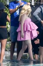 Pregnant EMMA ROBERTS at a Photoshoot in Los Angeles 10/07/2020