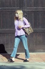 Pregnant EMMA ROBERTS in Denim Out in Los Angeles 10/15/2020