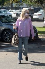 Pregnant EMMA ROBERTS in Denim Out in Los Angeles 10/15/2020