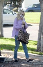 Pregnant EMMA ROBERTS in Denim Out in Los Angeles 10/15/2020