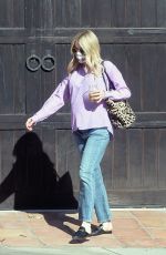 Pregnant EMMA ROBERTS in Denim Out in Los Angeles 10/15/2020