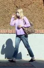 Pregnant EMMA ROBERTS in Denim Out in Los Angeles 10/15/2020