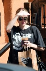 Pregnant EMMA ROBERTS Leaves Alfred Coffee in Los Angeles 10/02/2020