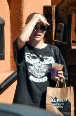 Pregnant EMMA ROBERTS Leaves Alfred Coffee in Los Angeles 10/02/2020