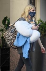 Pregnant EMMA ROBERTS Leaves an Office in los Angeles 10/21/2020