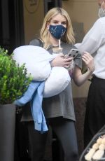Pregnant EMMA ROBERTS Leaves an Office in los Angeles 10/21/2020
