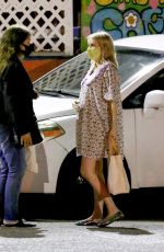 Pregnant EMMA ROBERTS Out for Dinner in Hollywood 09/29/2020