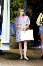 Pregnant EMMA ROBERTS Out for Dinner in Hollywood 09/29/2020