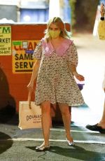 Pregnant EMMA ROBERTS Out for Dinner in Hollywood 09/29/2020