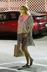 Pregnant EMMA ROBERTS Out for Dinner in Hollywood 09/29/2020
