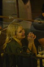 Pregnant EMMA ROBERTS Out for Dinner with Friends in Beverly Hills 10/13/2020
