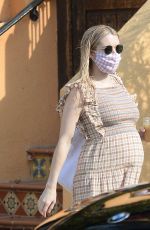 Pregnant EMMA ROBERTS Out in Los Angeles 10/05/2020