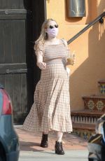 Pregnant EMMA ROBERTS Out in Los Angeles 10/05/2020