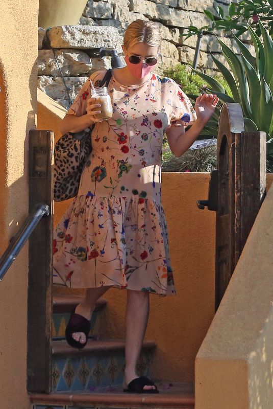Pregnant EMMA ROBERTS Out in Los Angeles 10/07/2020
