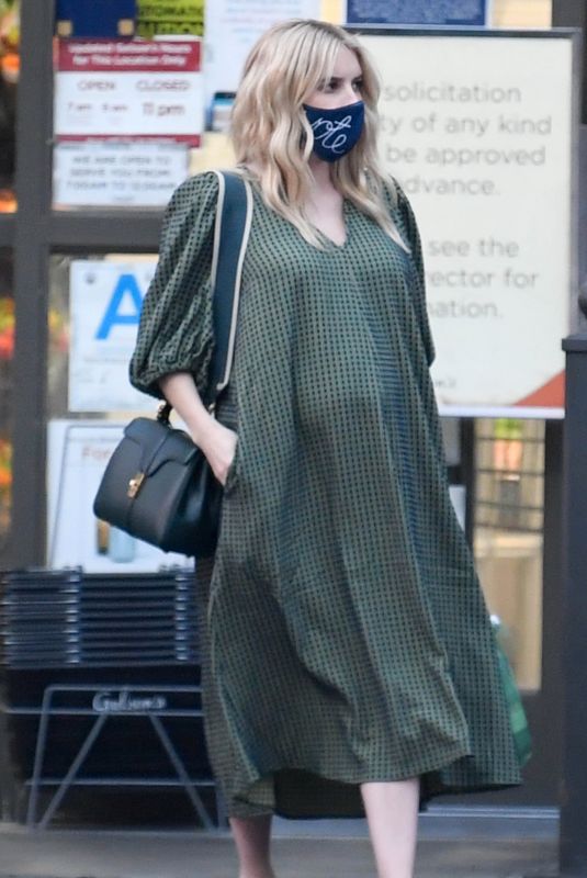 Pregnant EMMA ROBERTS Out Shopping in Los Angeles 10/15/2020
