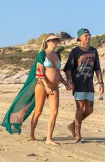 Pregnant JESSICA HART in Bikini at a Beach Cabo San Lucas 10/03/2020