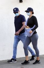 Pregnant KATHARINE MCPHEE and David Foster Out Shopping in Montecito 10/06/2020