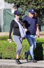 Pregnant KATHARINE MCPHEE and David Foster Out Shopping in Montecito 10/06/2020