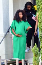 Pregnant KELLY ROWLAND Leaves Photoshoot in Brentwood 10/19/2020