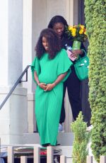 Pregnant KELLY ROWLAND Leaves Photoshoot in Brentwood 10/19/2020
