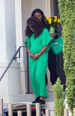 Pregnant KELLY ROWLAND Leaves Photoshoot in Brentwood 10/19/2020