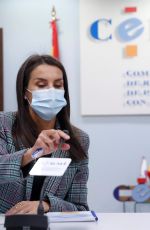 QUEEN LETIZIA OF SPAIN at Meeting with Spanish Committee of Representatives of People with Disabilities 10/27/2020