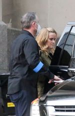 REESE WITHERSPOON Arrives on the Set of The Morning Show in Los Angeles 10/28/2020