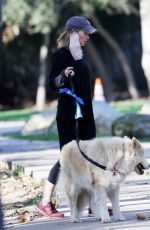 RENEE ZELLWEGER Out with Her Dogs in Santa Monica 10/11/2020