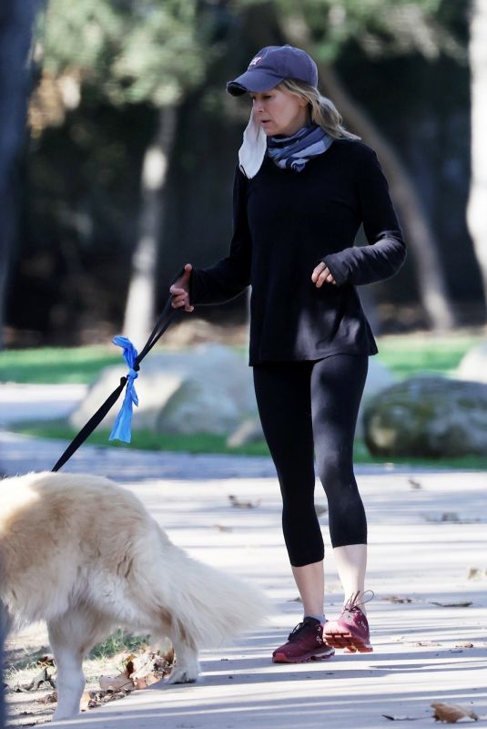 RENEE ZELLWEGER Out with Her Dogs in Santa Monica 10/11/2020