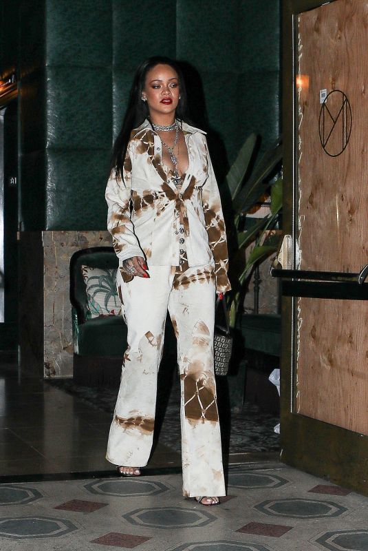 RIHANNA Out and About in Los Angeles 10/30/2020